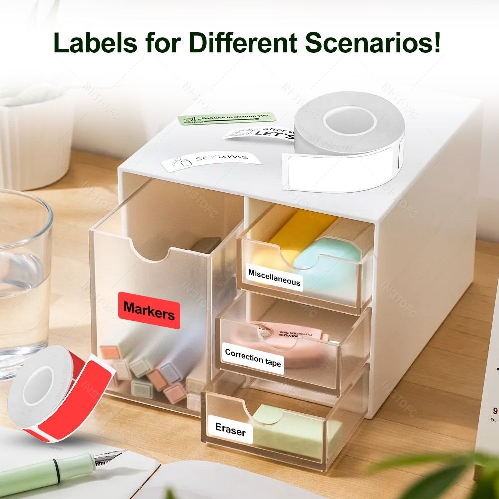 새로운 다채로운 색상의 접착식 라벨 제작용 용지, 12 - Label Maker 리뷰 및 가격