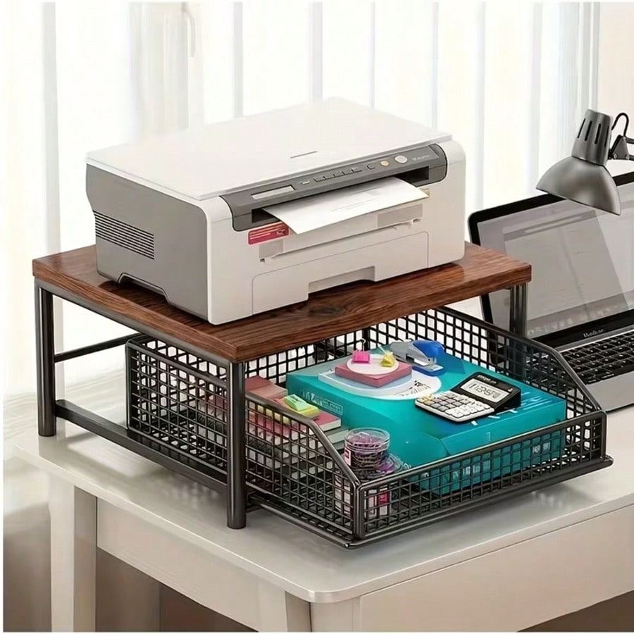 ONESIMCR 프린터 스탠드, 2단 나무 선반이 있는 - Commercial Book Printing Machines 리뷰 및 가격